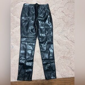 Faux leather black pants